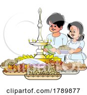 Poster, Art Print Of Sinhala New Year Kids With Food