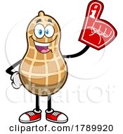 Cartoon Fan Peanut Mascot Character by Hit Toon