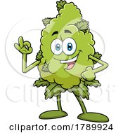 Cartoon Cannabis Marijuana Mascot Gesturing Perfect