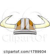 Poster, Art Print Of Cartoon Horned Viking Helmet
