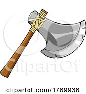 Cartoon Viking Battle Axe Weapon