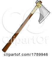 Poster, Art Print Of Cartoon Viking Battle Axe Weapon
