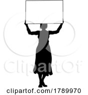 03/08/2023 - Protest Rally March Picket Sign Silhouette Person