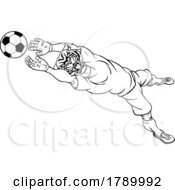 03/08/2023 - Tiger Soccer Football Player Animal Sports Mascot