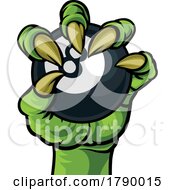 Poster, Art Print Of Pool Billiards Ball Monster Hand Claws Talons