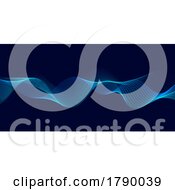 Poster, Art Print Of Banner With An Abstract Design Of Flowing Waves