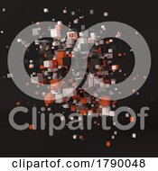 Poster, Art Print Of Abstract Exploding Cubes Background