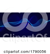 Poster, Art Print Of Abstract Banner With Flowing Waves Design