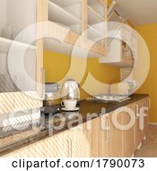 Poster, Art Print Of Render Of 3d Contemporary Kitchen