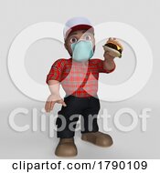Poster, Art Print Of 3d Cartoon Lumberjack Character