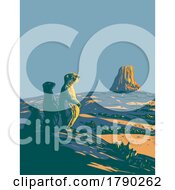 Poster, Art Print Of Prairie Dog In Devils Tower National Monument Wyoming Wpa Poster Art