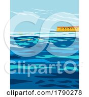 Poster, Art Print Of Dry Tortugas National Park In Florida Viewed From Sea Wpa Poster Art