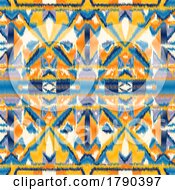 Poster, Art Print Of Moroccan Style Ethnic Pattern With Ikat Style Design