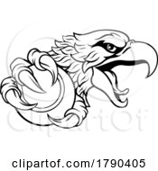 Poster, Art Print Of Eagle Hawk Tennis Ball Cartoon Sports Team Mascot