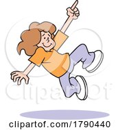 Cartoon Girl Jumping
