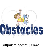 Poster, Art Print Of Cartoon Boy Overcoming Obstacles