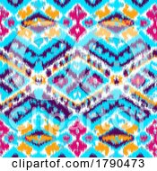 Poster, Art Print Of Abstract Ethnic Pattern Design With Ikat Style