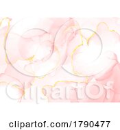 Poster, Art Print Of Elegant Pastel Pink Alcohol Ink Background
