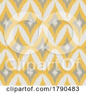 Poster, Art Print Of Pattern Background With An Ikat Style Design