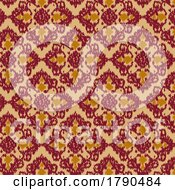 Poster, Art Print Of Pattern Background With Ikat Styled Design