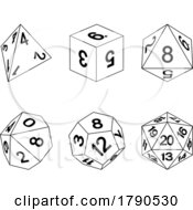 Poster, Art Print Of Game Dice Illustration Roleplaying Board Game Set