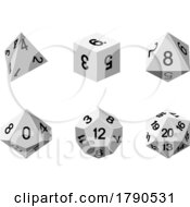 Poster, Art Print Of Game Dice Illustration Roleplaying Board Game Set