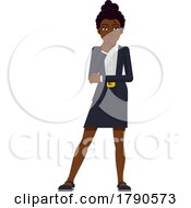 Poster, Art Print Of Black Business Woman Cartoon Illustration