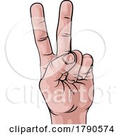 Poster, Art Print Of Peace Victory V Sign Hand Comic Pop Art Cartoon