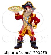 Pirate Cartoon Captain Pizza Chef Mascot