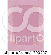 Poster, Art Print Of Elegant Pink And Gold Menu Or Invite Border