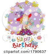 Poster, Art Print Of Cartoon Happy Birthday Greeting