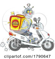 Poster, Art Print Of Cartoon Delivery Robot