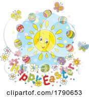Poster, Art Print Of Cartoon Happy Easter Greeting
