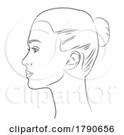 Poster, Art Print Of Sketched Womans Profile