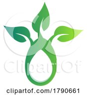Gradient Green Plant by Domenico Condello