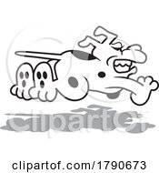Poster, Art Print Of Cartoon Angry Dog Chasing After Something