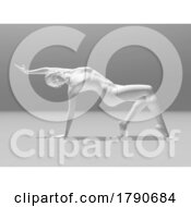 3D Female Figure In A Gymnastic Pose