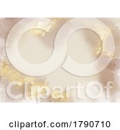 Poster, Art Print Of Elegant Hand Painted Background With Glittery Gold Elements