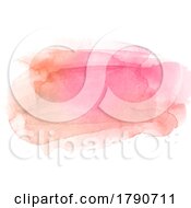 Poster, Art Print Of Hand Painted Watercolour Streak In Shades Of Pink