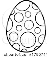 Cartoon Black And White Easter Egg