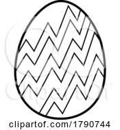 Poster, Art Print Of Cartoon Black And White Easter Egg