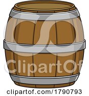 Poster, Art Print Of Cartoon Wood Beer Barrel