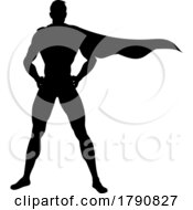Poster, Art Print Of Super Hero Silhouette Superhero Comic Book Man