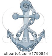 Poster, Art Print Of Ship Anchor Boat Chain Nautical Illustration