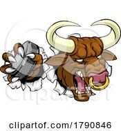 Bull Minotaur Longhorn Cow Ice Hockey Mascot