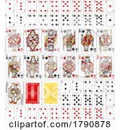 Poster, Art Print Of Playing Cards Deck Full Complete Red Yellow Black