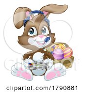 Poster, Art Print Of Easter Bunny Gamer Video Game Player Controller