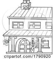 Poster, Art Print Of Black And White Cartoon House