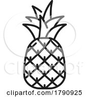 Poster, Art Print Of Black And White Pineapple