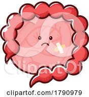 Sick Human Intestine Mascot